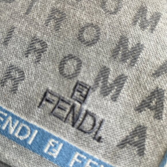 Fendi “Roma” Logo Embroidered Scarf - Picture 3 of 9